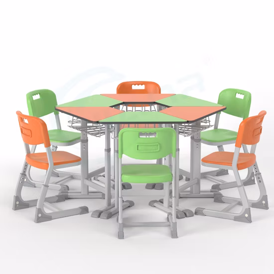 Adorável conjunto de móveis para crianças pré-escolares, mesa e cadeira de estudo para crianças em madeira maciça