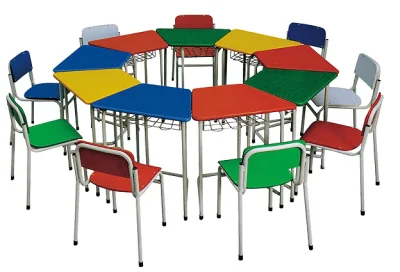 Móveis infantis populares, mesa e cadeira de estudo para crianças